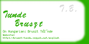 tunde bruszt business card